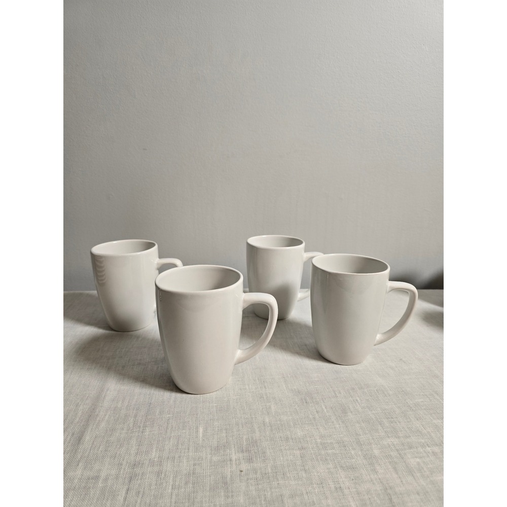 Royal Norfolk Coffee Mugs White Ceramic Set of 4 OS